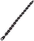 Anne Klein Black-tone Crystal Flex Bracelet, Created For Macy's
