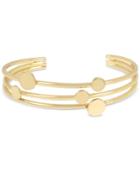 Bcbg Gold-tone Disc Multi-row Cuff Bracelet