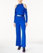 Thalia Sodi Belted Cold-shoulder Jumpsuit, Created For Macy's