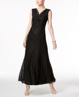 Tahari Asl Glitter Lace Gown