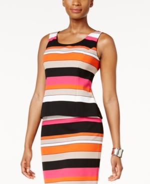 Kasper Striped Scuba Top