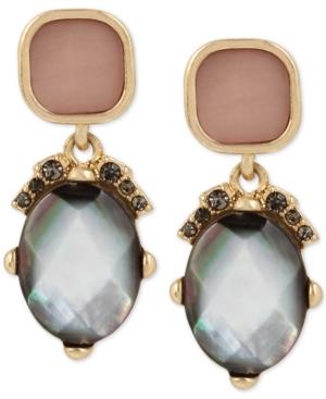 Kenneth Cole New York Gold-tone Colored Shell And Stone Drop Earrings