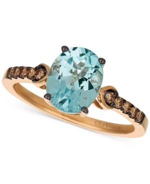 Le Vian Chocolatier Sky Blue Topaz (2-1/10 Ct. T.w.) & Diamond (1/6 Ct. T.w.) Ring In 14k Rose Gold
