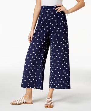 Ultra Flirt By Ikeddi Juniors' Star-print Cropped Pants