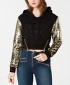 Guess Jennifer Sequin Cropped Hoodie