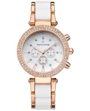Womens Desire Crystal Accented Twotone Bracelet Boyfriend Watch