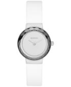 Skagen Women's Lenora White Leather Strap Watch 25mm Skw2424