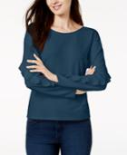 Bar Iii Ruffle-sleeve Top, Created For Macy's