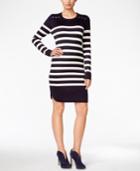 Jessica Howard Button-accent Striped Sweater Dress