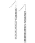 Bcbgeneration Double Pave Bar Linear Drop Earrings