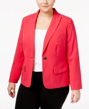Calvin Klein Plus Size Peak-lapel Blazer