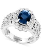Effy Sapphire (1-9/10 Ct. T.w.) & Diamond (1/2 Ct. T.w.) Ring In 14k White Gold