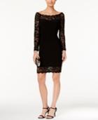 Betsy & Adam Illusion Lace Bodycon Dress