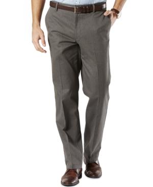 Dockers Signature Khaki Straight Fit Pattern Flat Front Pants