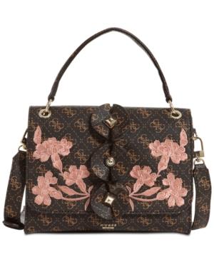 Guess Eden Embellished Top-handle Small Flap Bag
