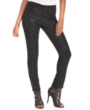 Else Jeans Skinny Jeans, Coated Black-wash Jeans