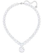 Swarovski Silver-tone Crystal Detachable Pendant Collar Necklace, 15-1/4 + 2 Extender
