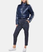 Juicy Couture Logo Snap-off Sleeve Cropped Puffer Jacket