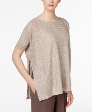 Eileen Fisher Linen Side-split Top