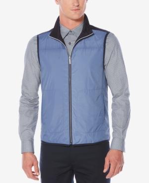 Perry Ellis Men's Mixed-media Mock-neck Vest