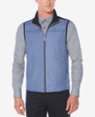 Perry Ellis Men's Mixed-media Mock-neck Vest