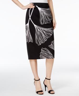 Alfani Printed Midi Pencil Skirt, Created For Macy's