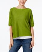 Eileen Fisher Organic Linen Boxy Sweater