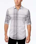 Alfani Men's Plaid Long-sleeve Shirt, Slim Fit, Only At Macy's