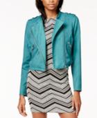 Bar Iii Faux-suede Moto Jacket, Only At Macy's
