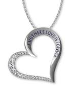 Giani Bernini Cubic Zirconia Mother's Love Heart Pendant Necklace In Sterling Silver, Only At Macy's