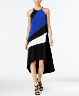Inc International Concepts Colorblocked High-low Dress, Only At Macy's