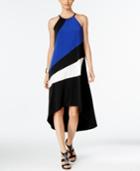 Inc International Concepts Colorblocked High-low Dress, Only At Macy's
