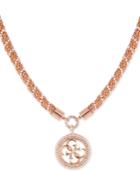 Guess Pave & Imitation Pearl Logo Pendant Necklace, 14 + 2 Extender