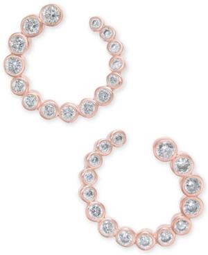 Kate Spade New York Gold-tone Crystal Bypass Hoop Earrings