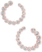 Kate Spade New York Gold-tone Crystal Bypass Hoop Earrings