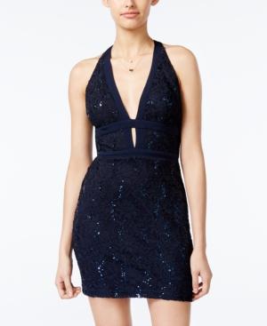 B Darlin Juniors' Sequin Lace Bodycon Party Dress