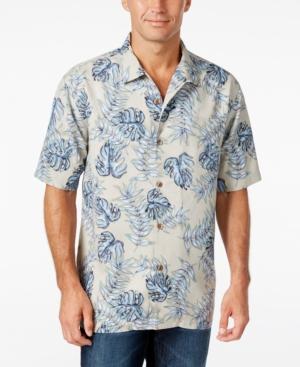 Tommy Bahama Men's Aqua Fresca Floral-print Silk Short-sleeve Shirt