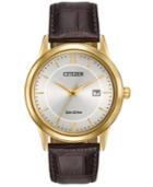 Citizen Men's Eco-drive Brown Leather Strap Watch 40mm Aw1232-04a