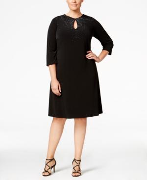 Calvin Klein Plus Size Embellished Keyhole Dress