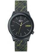 Lacoste Men's Motion Gray Silicone Print Strap Watch 41mm
