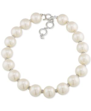 Carolee Silver-tone Imitiation Pearl Choker Necklace