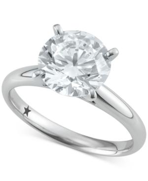 Macy's Star Signature Diamond Solitaire Engagement Ring (3 Ct. T.w.) In 14k White Gold