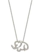 Giani Bernini Crystal Pave Elephant Pendant Necklace In Sterling Silver