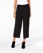 Eileen Fisher System Silk Crepe Cropped Pants
