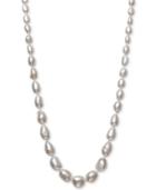 Cultured Baroque Freshwater Pearl (6 -11mm) Graduated 17-1/2 Collar Necklace In 14k Gold