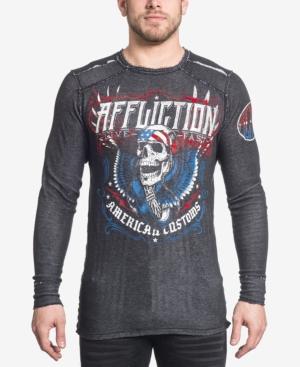 Affliction Men's Graphic-print Cotton Thermal Shirt