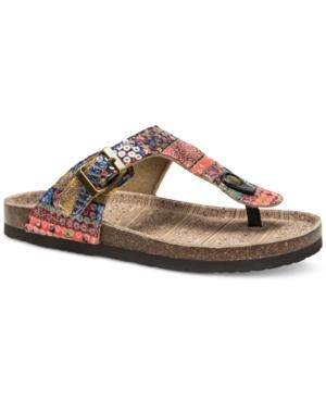 Muk Luks Tina T-strap Thong Flatform Sandals Women's Shoes