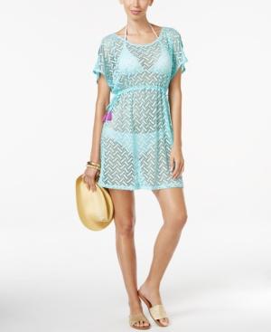 Miken Cold-shoulder Crochet Tasseled Cover-up Women's Swimsuit