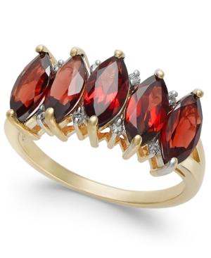 Garnet (4 Ct. T.w) & Diamond Accent Ring In 14k Gold