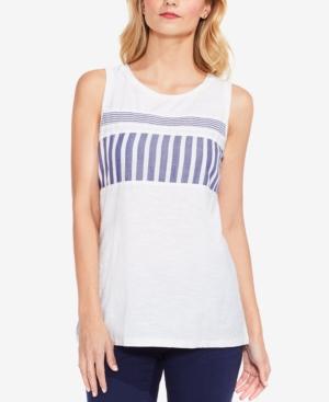 Vince Camuto Cotton Striped Tank Top